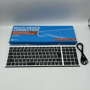 iClever キーボード Bluetooth ワイヤレスキーボード K228 パンタグラフ 日本語JIS配列 3台同時接続可能 IC-BK22シルバーブラック