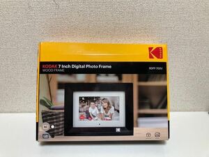 新品未使用品 KODAK コダック 7インチ 木製 デジタルフォトフレーム リモコン 4GB内蔵メモリ カレンダー スライドショー 日本語取説付き