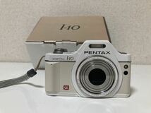 訳有り 動作確認済み PENTAX ペンタックス デジタルカメラ Optio I-10 パールホワイト 元箱 バッテリー 充電器 ケーブル コンデジ_画像2