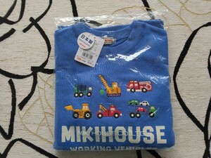ミキハウス　長袖Tシャツ　トレーナー　サイズ：１５０　新品タグ付き　働くくるま　日本製!　