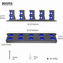 【開封のみ】Booms Fishing★ WV4 ロッドスタンド壁掛式 釣り竿収納 10本用 ロッドホルダー 省スペース 竿立て ブルー 送料込 釣り_画像3