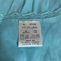 S602 100円スタート レディース Tシャツ 半袖 カジュアル L ブルー（青）水色 羊 Vネック 無地 万能 かわいい_画像5