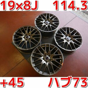 PRAVA（プラバ）♪19×8J/114.3/5H/+45/ハブ73♪ヴェゼル,C-HR,ノア等に♪ホイールのみ4本♪店頭受け取り歓迎♪R511W1