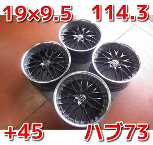 深リム!!PRECIOSO DECORAR プレチオーゾ デコラーレ♪19×9.5J/PCD114.3/5H/+45/ハブ73♪店頭受け取り歓迎♪ホイールのみ4本販売♪R510W78