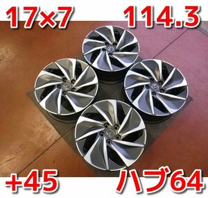 HONDA ホンダ インサイト純正♪17×7J/PCD114.3/5H/+45/ハブ64♪店頭受け取り歓迎♪ホイールのみ4本販売♪R510W80