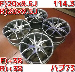 MTS♪20×8.5/9.5・114.3・5H・+38/+38♪アルファード,ヴェルファイア,クラウンに♪店頭受け取り歓迎♪ホイールのみ4本♪R511W14