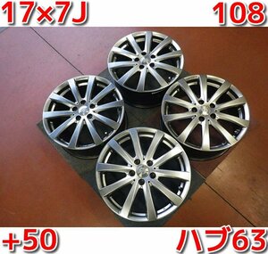 スパルコ♪17×7J/108/5H/+50/ハブ63♪ボルボ用♪ホイールのみ4本♪店頭受け取り歓迎♪R511W19