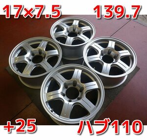  non-genuine wheel!17×7.5J/PCD139.7/6H/+25/ hub 110! Land Cruiser Prado .! shop front receipt welcome! wheel only 4ps.@ sale!R511W12