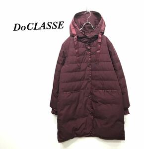 DoCLASSE ドゥクラッセ 大きいサイズ グログラン使い ダウンコート エンジ XXL ①