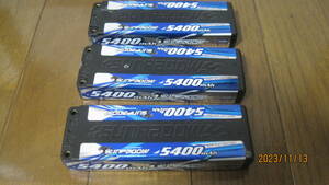 SUNPADOW　5400MAH　7.4V130C/65C　LIPO　中古　3本