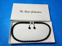 Hi-Rich Collection オニキス ネックレス ピアス_画像1