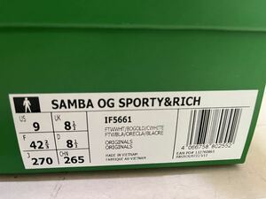 adidas samba OG SPORTY&RICH 27cm