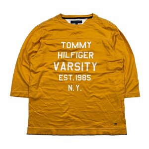 TOMMY HILFIGER トミーヒルフィガー 七分丈Tシャツ トップス カットソー イエロー サイズM メンズ ヴィンテージ