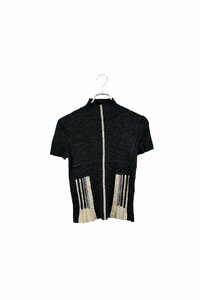 +RICO HIROKOBIS short-sleeve sweater リコヒロコビス ヒロココシノ 半袖ニット セーター グレー レディース ヴィンテージ 単品 ネ