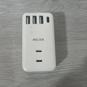 y110105e 電源タップ コンセント タップ usb Type-C 急速充電 Mscien 直挿しタップ 雷ガード 3AC+4USB(1USB-C)