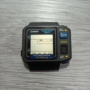 y113001e CASIO　カシオ　PULSECHECK　パルスチェック　腕時計　JP-100W レトロ　腕時計フェイスのみ　