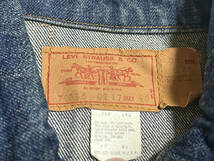 希少 美品 40 色濃い【 ビンテージ 70s リーバイス Levis 70505 デニムジャケット ジージャン】アメリカ usa 557 XX スモールE ビッグE_画像3