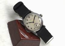 ☆ レアモデル LONGINES ロンジン 手巻き Cal.12.68z エイジングアラビックダイアル 青焼リーフハンズ スモセコ Vintage LONGINES！_画像9