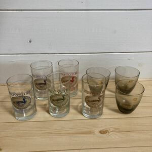 レトロ タンブラー ビールグラス グラス コップ PREPPY STORE プレッピー 5色グラス5客セット鴨の絵 suntory ガラスコップ SPECIAL RESERVE