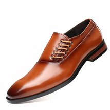 新品 メンズ ビジネスシューズ カジュアルシューズ 革靴 紳士靴 フォーマル 大きいサイズあり ブラック 24.5cm~27.5cm_画像7