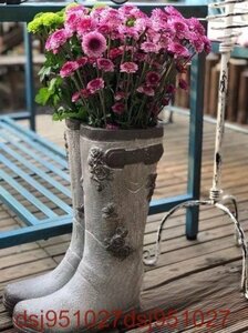 靴型 庭飾り花鉢 ガーデニング ガーデン 雑貨 ガーデン オーナメント 置物 オブジェ 玄関