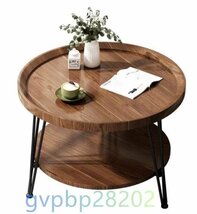 新入荷★ 家具★ サイドテーブル 丸形 ナイトテーブル リビング 北欧 木製 コーヒーテーブル 贅沢_画像2