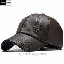 A983A☆新品NORTHWOOD冬キャップ Pu レザー野球キャップ男性スナップバック帽子キャスケット Gorras パラ Hombre メンズトラック運転手キ_画像1