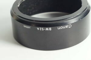 影RG【並品 送料無料】CANON BW-52A NewFD 35mm F2 NewFD 35mm F2.8 NewFD 50mm F3.5 Macro レンズフード