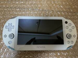 即決! PlayStation PS Vita Wi-Fiモデル PCH-2000 本体 ライトブルー/ホワイト 保護フィルム付き