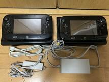 即決! 2台セット Wii U 本体 プレミアムセット ブラック 32GB_画像1