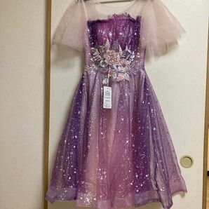 カラードレス 衣装　紫　ワンピース　演奏　星空　チュールドレス