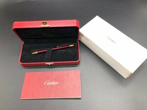 Cartier カルティエ ペン サントス ボールペン 黒 ST150190 文房具 ☆良品☆[842-1109-2O4]