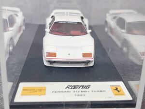 MAKEUP EIDOLON FERRARI メイクアップ　アイドロン 1/43 ケーニッヒ フェラーリ ターボ　512BB turbo BBSホイール 1983ホワイト≠1/18 BBR