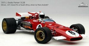 エグゾト 1/18 フェラーリ 312B 南アフリカGP 優勝 アンドレッティ 1971 Exoto Ferrari #6 京商