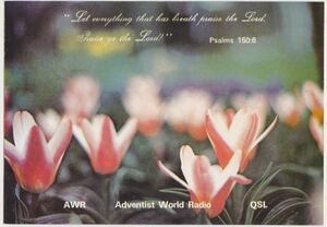 ベリカード　Adventist World Radio via Sines １９７９年　ＢＣＬ