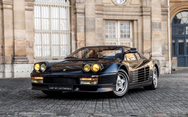 法拉利 Testarossa Pininfarina 1987 超级跑车绘画风格壁纸海报超大宽版 921 x 576 毫米可剥贴纸 004W1, 汽车相关商品, 按汽车制造商, 法拉利