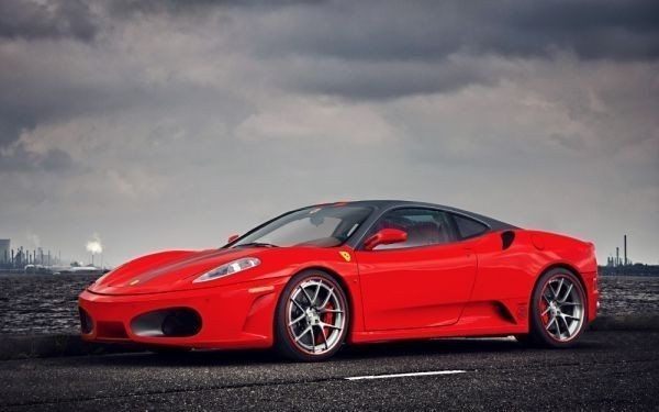 Обои в стиле красной окраски Ferrari F430 Scuderia, постер, очень большая широкая версия, 921 x 576 мм (отклеивающаяся наклейка) 006W1, Товары автомобильной тематики, По производителю автомобиля, Феррари