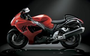 スズキ GSX1300R ハヤブサ 隼 2代目2008年仕様 HAYABUSA1300 壁紙ポスター 特大ワイド版921×576mm（はがせるシール式）004W1