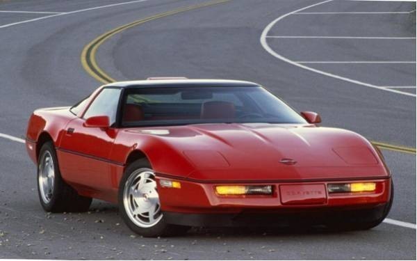 Corvette 4th generation C4 type 1983 Chevrolet painting style wallpaper poster extra large wide version 921 x 576 mm (peelable sticker type) 009W1, Automobile related goods, By car manufacturer, chevrolet