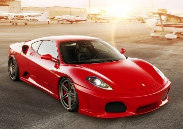 Ferrari F430 Scuderia Red Airfield Painting Style Wallpaper Poster Extra Large A1 Version 830 x 585mm (Peelable Sticker Type) 003A1, Automobile related goods, By car manufacturer, ferrari