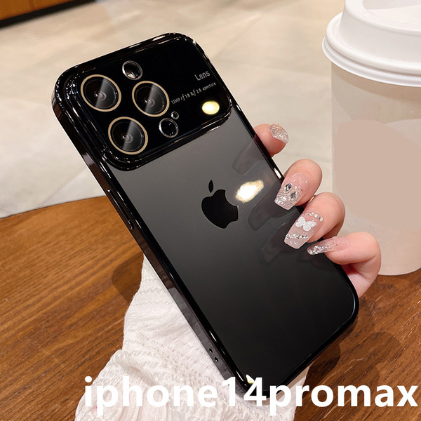 iphone14promaxケース カーバー TPU 可愛い　お洒落　 指紋防止 耐衝撃 ブラック1