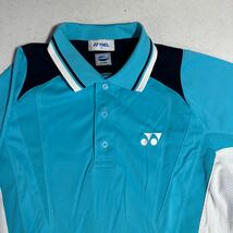 ヨネックス YONEX 水 ブルー テニス バドミントン ゲームシャツ ポロシャツ Mサイズ_画像2