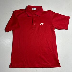 ヨネックス YONEX 赤 レッド 刺繍ロゴ テニス バドミントン ポロシャツ Mサイズ 身長167〜173cm