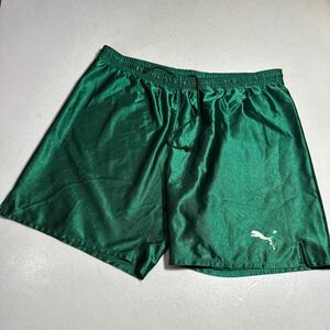 プーマ PUMA 緑 グリーン サッカー トレーニング用 光沢サカパン サッカーパンツ Oサイズ