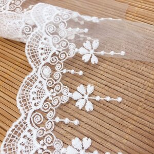 良い品質☆ 水溶性レース 牛乳糸網糸 刺繍の花 に飾りを付ける