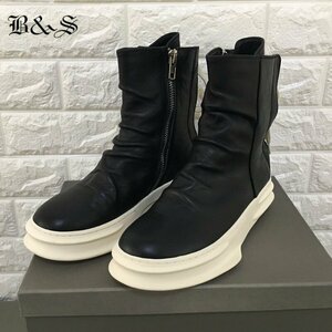 ハイカット　スニーカー　本革　ソール　紐　ホワイト/ Rick Owens　DRKSHDW リックオウエンス