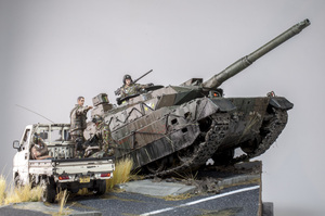 コンテスト受賞作品　10式戦車　ジオラマ
