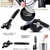 ★★缶切り職人 オープナー 缶切り 回転式 簡単 安全 ステンレス製 ブラック 便利 キッチン 器具 おしゃれ 缶詰_画像5