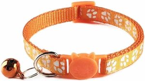 ** lovely cat necklace safety buckle ( orange )