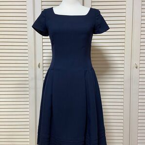 【美品】QUEENS COURT ワンピース ネイビー
